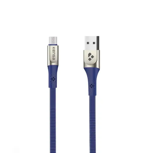 12W Örgü Micro Şarj Kablosu - Mor