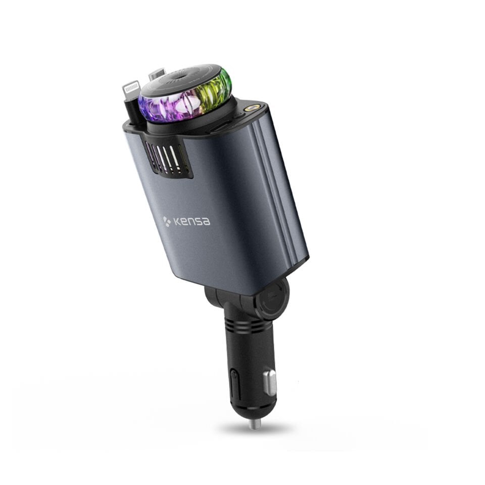 5-in-1 45W Işıklı ve Kokulu Araç Şarj Cihazı