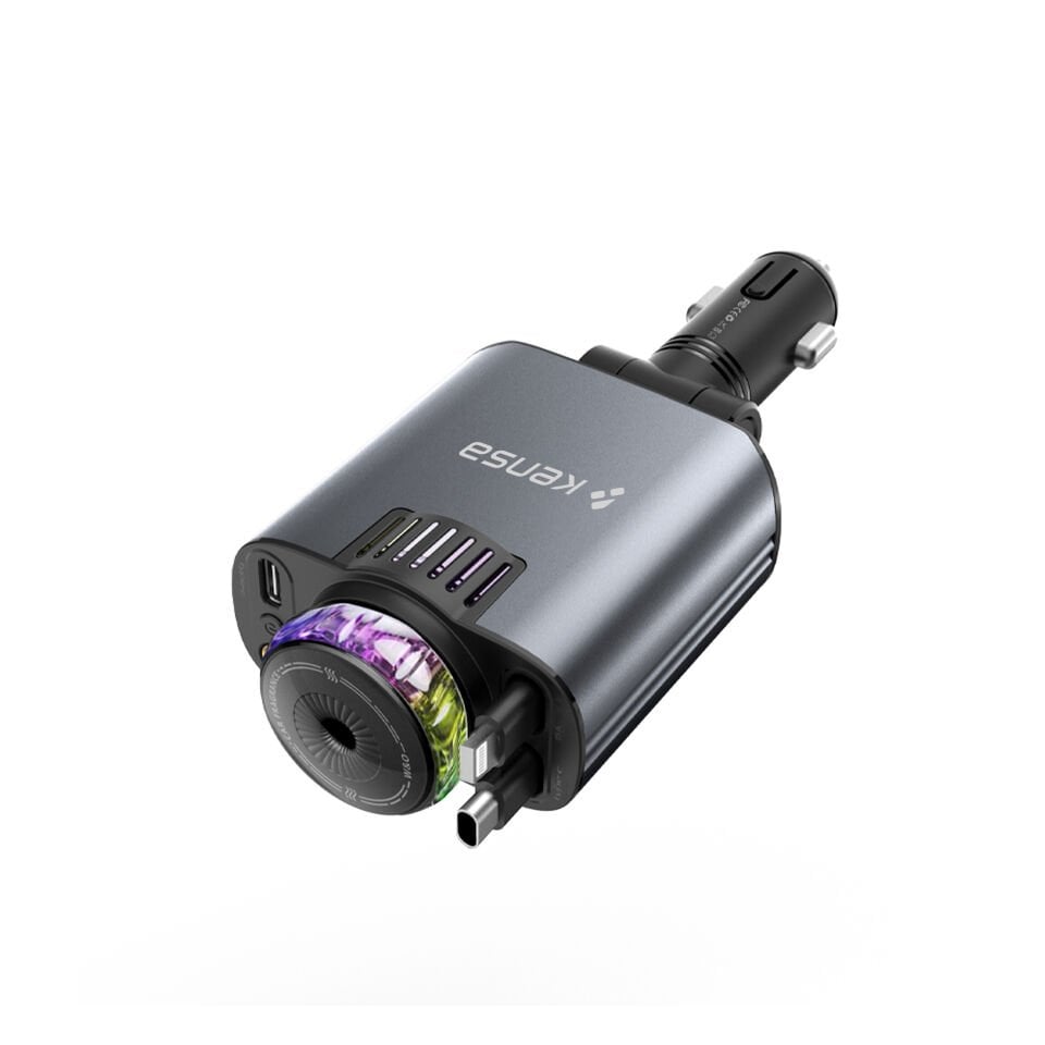 5-in-1 45W Işıklı ve Kokulu Araç Şarj Cihazı