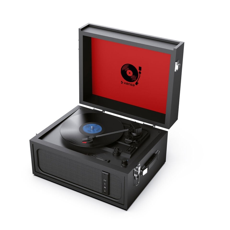 Retro Bluetooth Pikap Speaker 3 Hızlı Plak Çalar