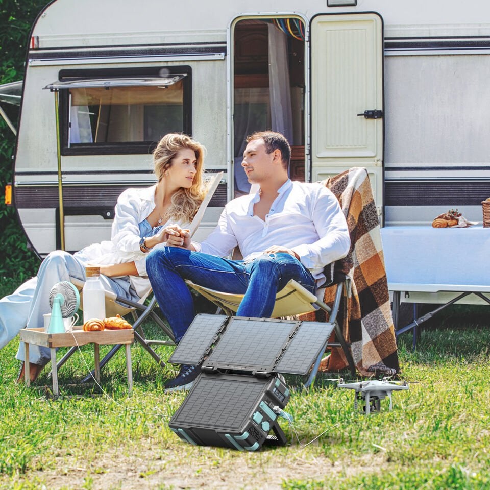 Entegre 30W Güneş Panelli 300W Taşınabilir Güç İstasyonu