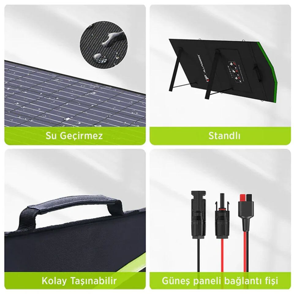 100W Katlanabilir Güneş Paneli