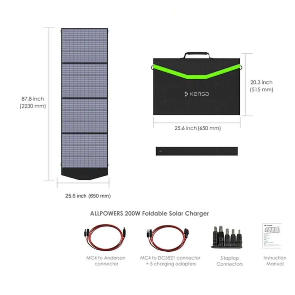 200W Katlanabilir Güneş Paneli