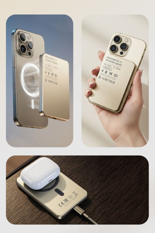 5000 mAh Manyetik Kablosuz Powerbank