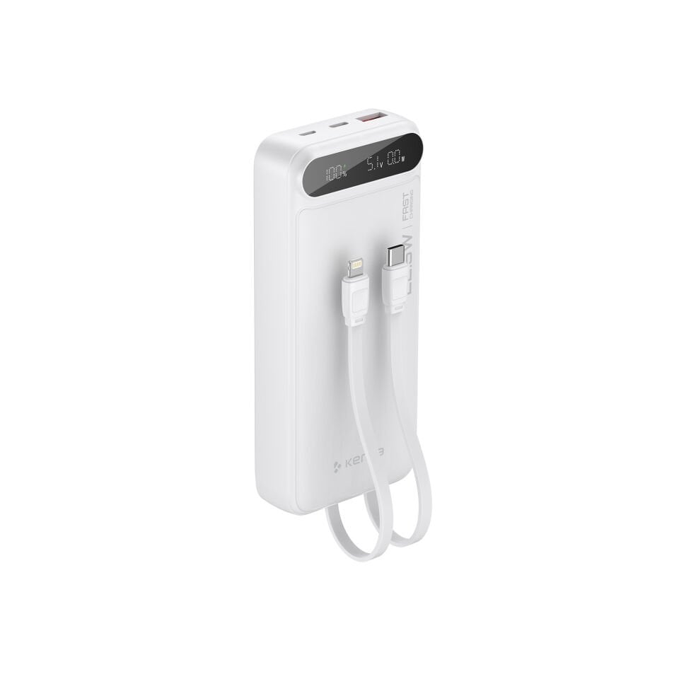 20.000 mAh Hızlı Şarj Powerbank Beyaz