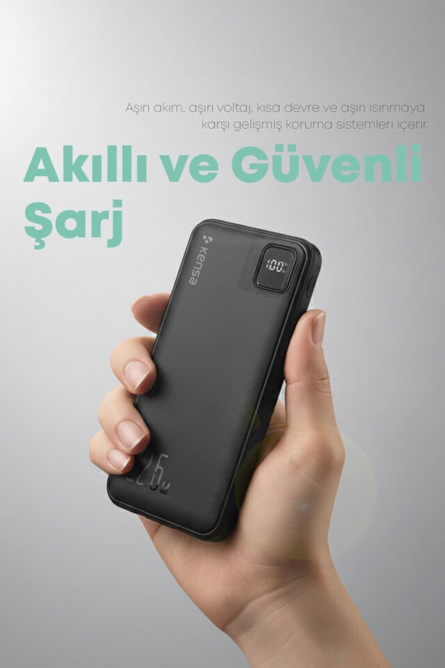 10.000 mAh Hızlı Şarj Powerbank Siyah