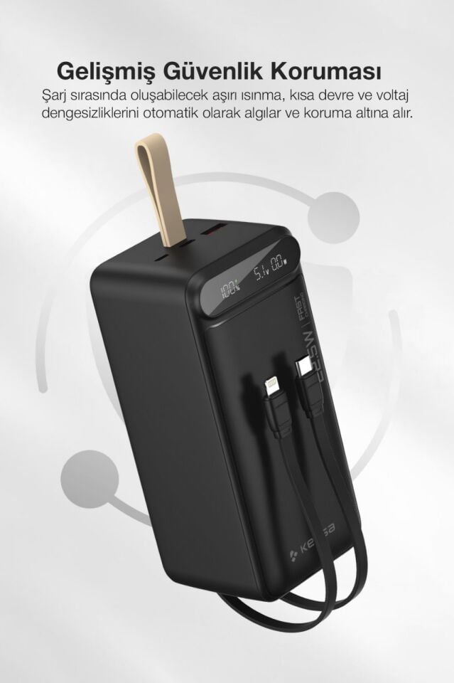 50.000 mAh Hızlı Şarj Powerbank Siyah