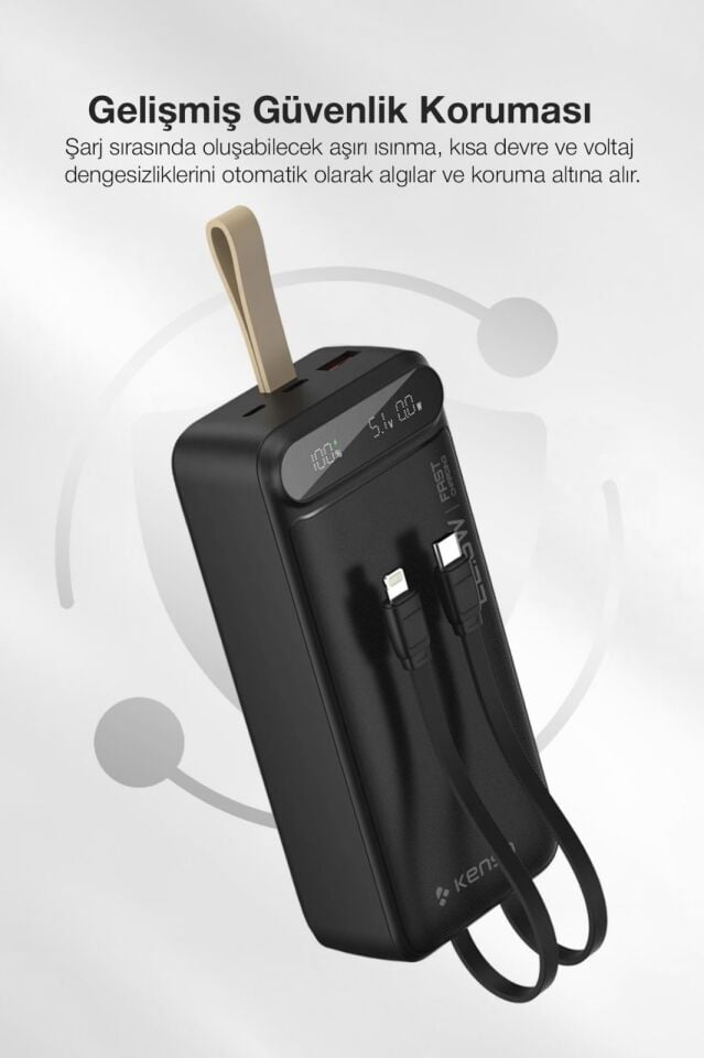 30.000 mAh Hızlı Şarj Powerbank Siyah