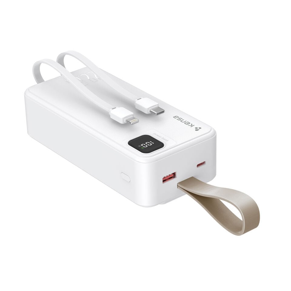 30.000 mAh Hızlı Şarj Powerbank Beyaz