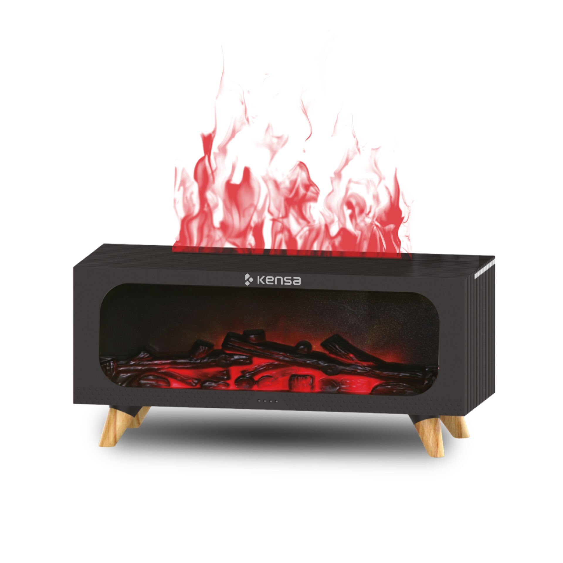 Şömine Alev Efektli Aromaterapi Nemlendirici Siyah