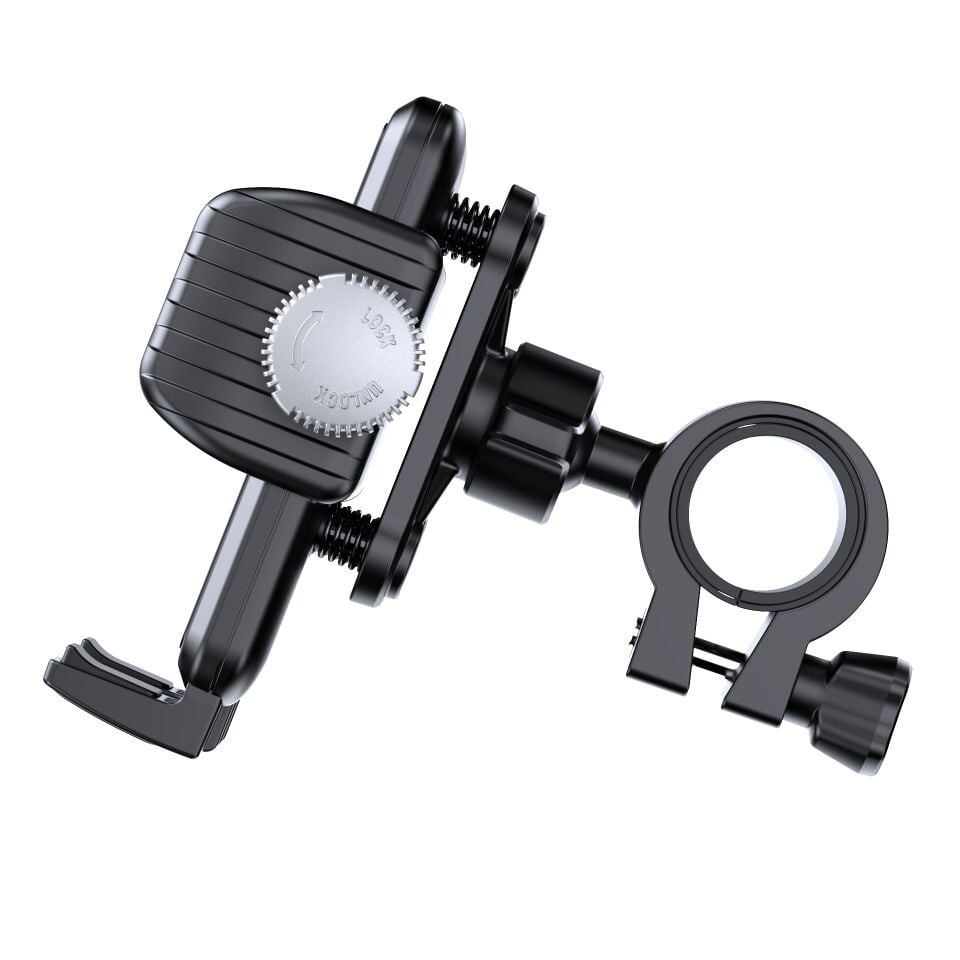 Motosiklet Telefon Tutucu - Titreşim Emici & Kilit Sistemli