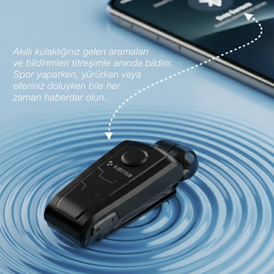 Makaralı Bluetooth Kulaklık Siyah