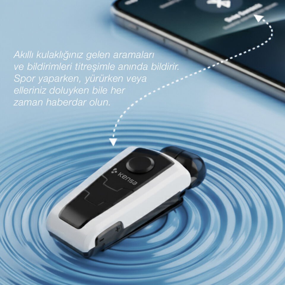 Makaralı Bluetooth Kulaklık Gri