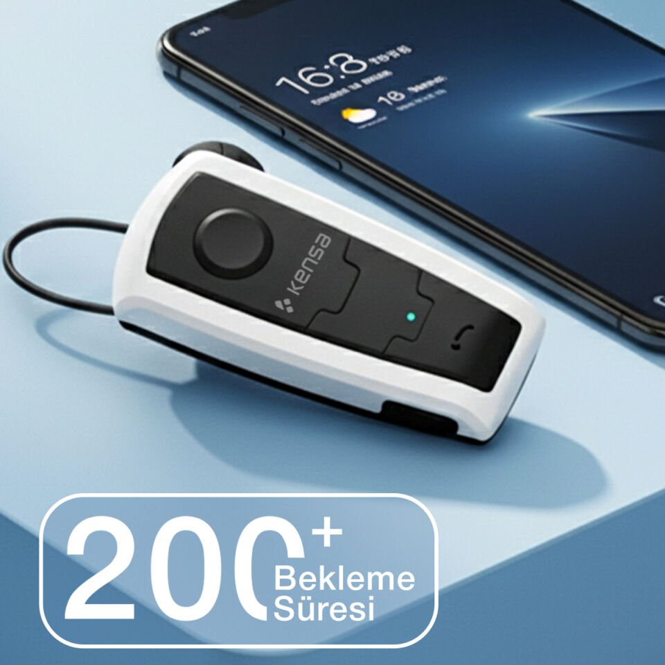 Makaralı Bluetooth Kulaklık Gri