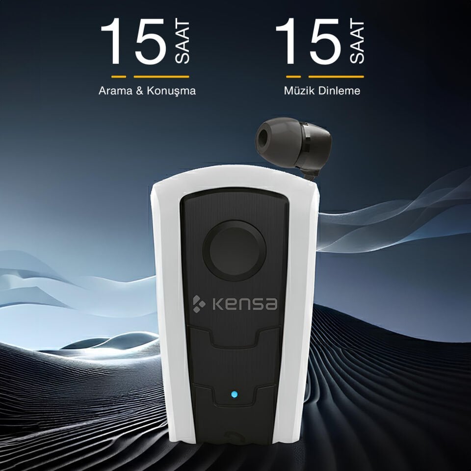 Makaralı Bluetooth Kulaklık Gri