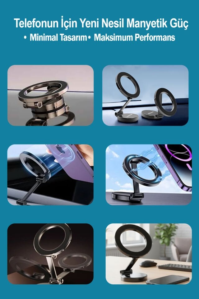 MagSafe Manyetik Katlanabilir Telefon Tutucu