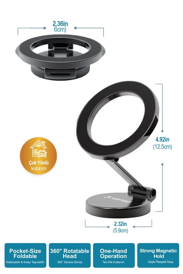 MagSafe Manyetik Katlanabilir Telefon Tutucu