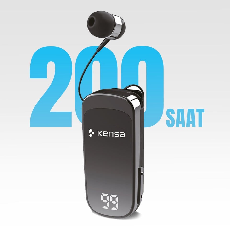 Makaralı Bluetooth Kulaklık Koyu Gri