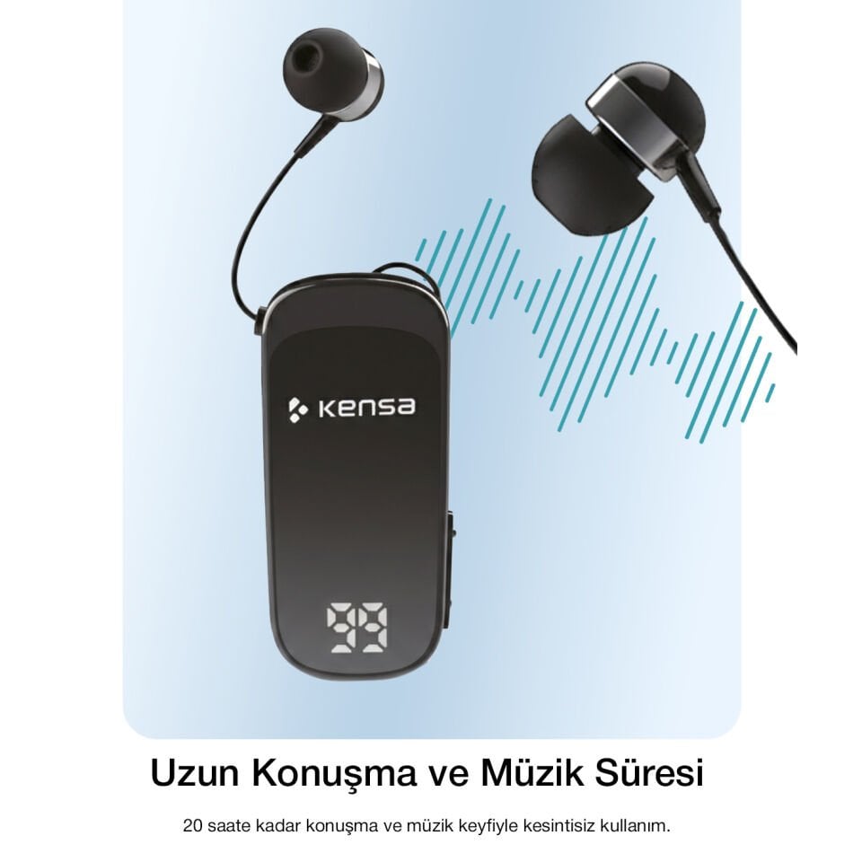 Makaralı Bluetooth Kulaklık Koyu Gri
