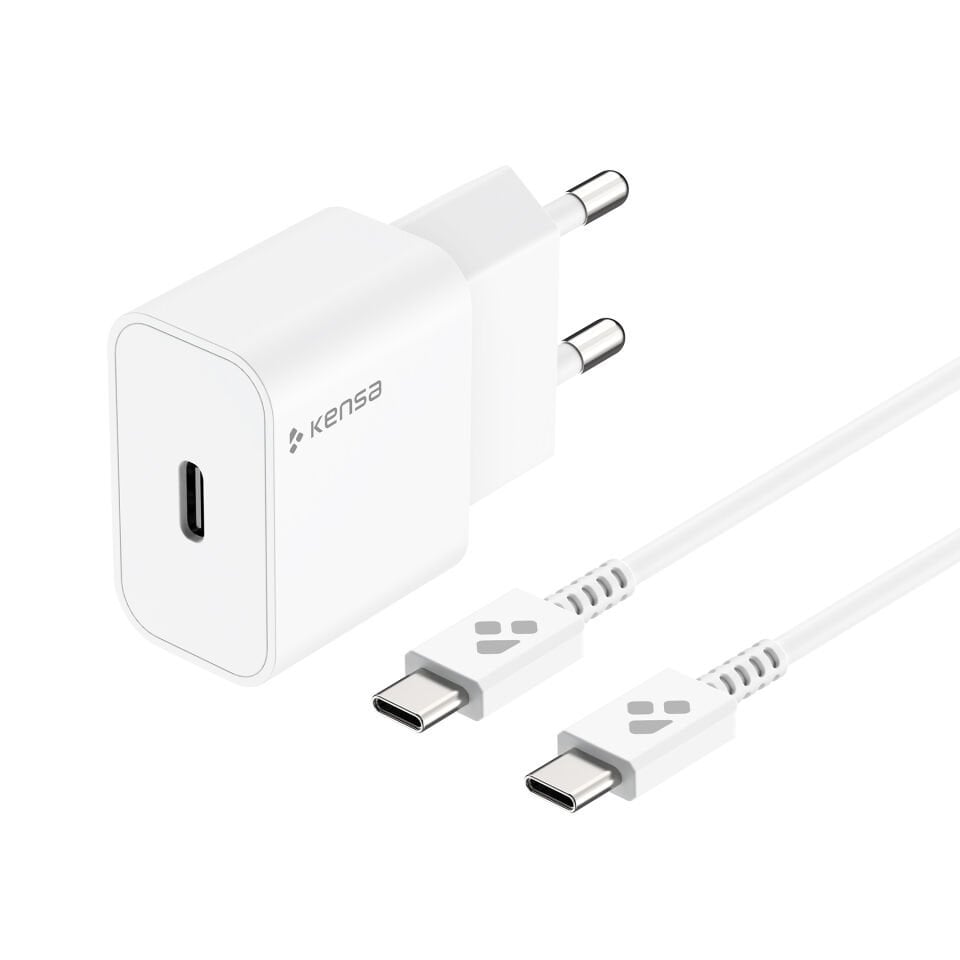 25W Yüksek Hızlı Akıllı Şarj Seti Beyaz