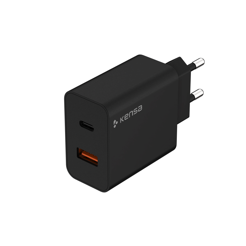 Çift Çıkışlı 35W Hızlı Şarj Seti (USB-C + USB-A) Siyah