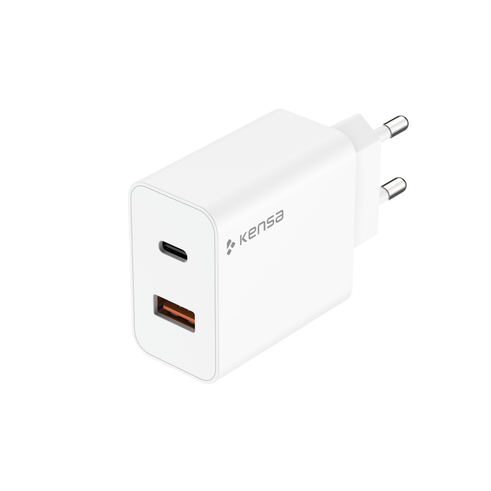 Çift Çıkışlı 35W Hızlı Şarj Seti (USB-C + USB-A) Beyaz
