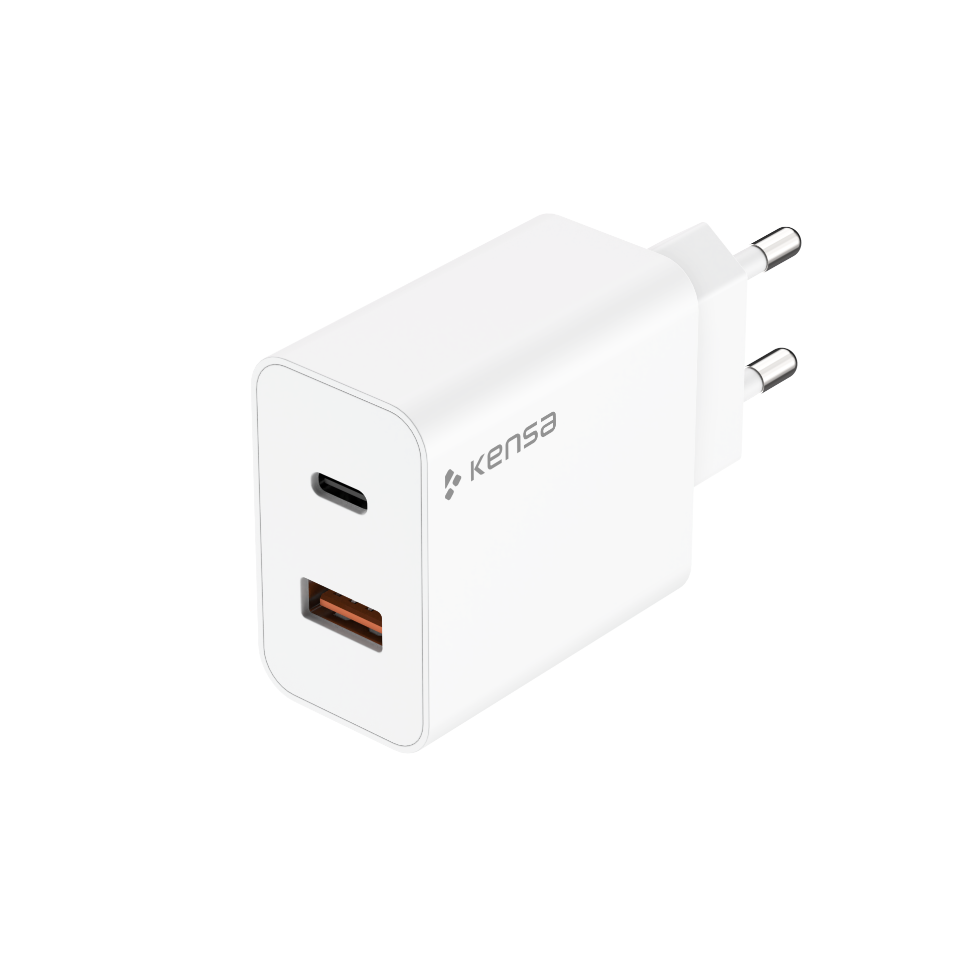 Çift Çıkışlı 35W Hızlı Şarj Adaptörü (USB-C + USB-A) Beyaz