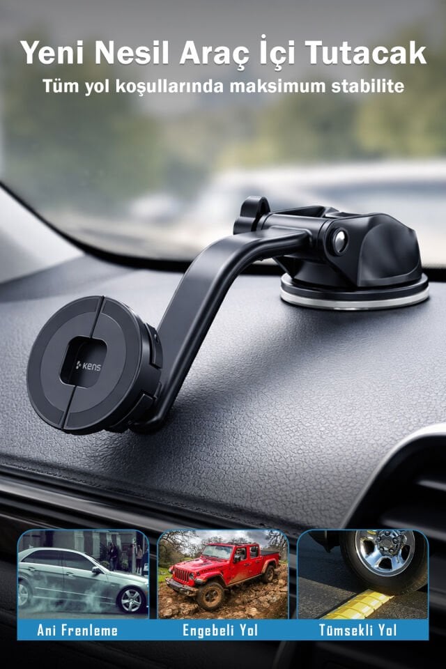 Çift Tutuşlu MagSafe Araç İçi Telefon Tutucu