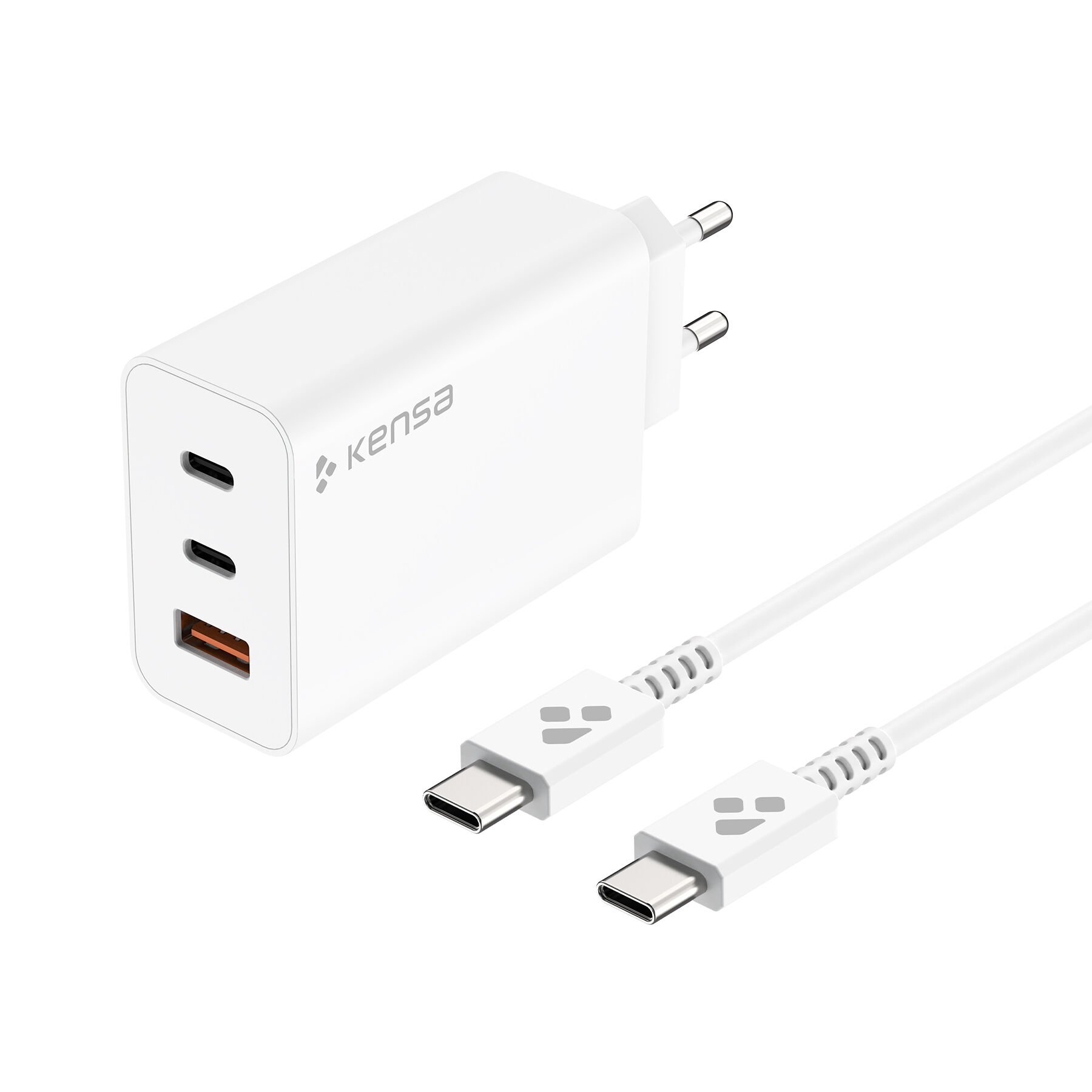 65W Çoklu Girişli Hızlı Şarj Seti Beyaz