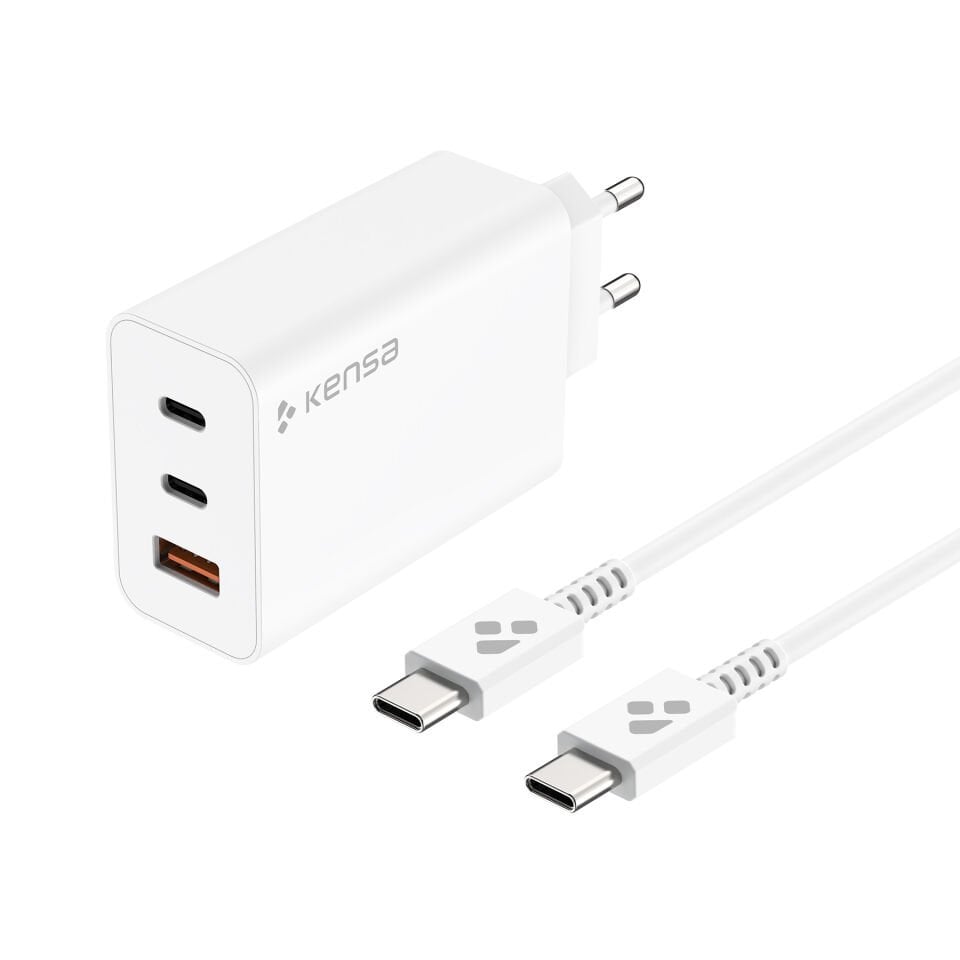 65W Çoklu Girişli Hızlı Şarj Seti Beyaz
