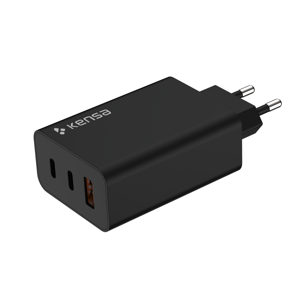 65W Çoklu Girişli Hızlı Şarj Adaptörü Siyah