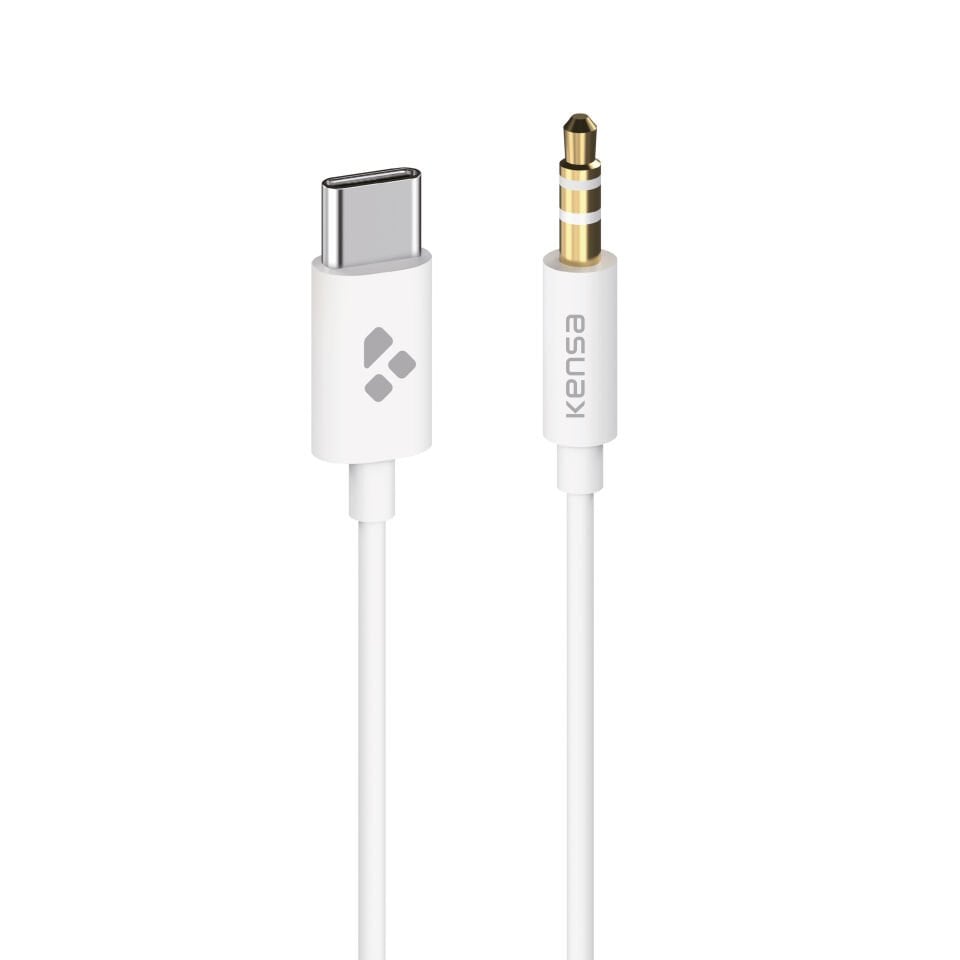 USB-C'den 3.5 mm'ye Stereo Aux Kablosu Beyaz