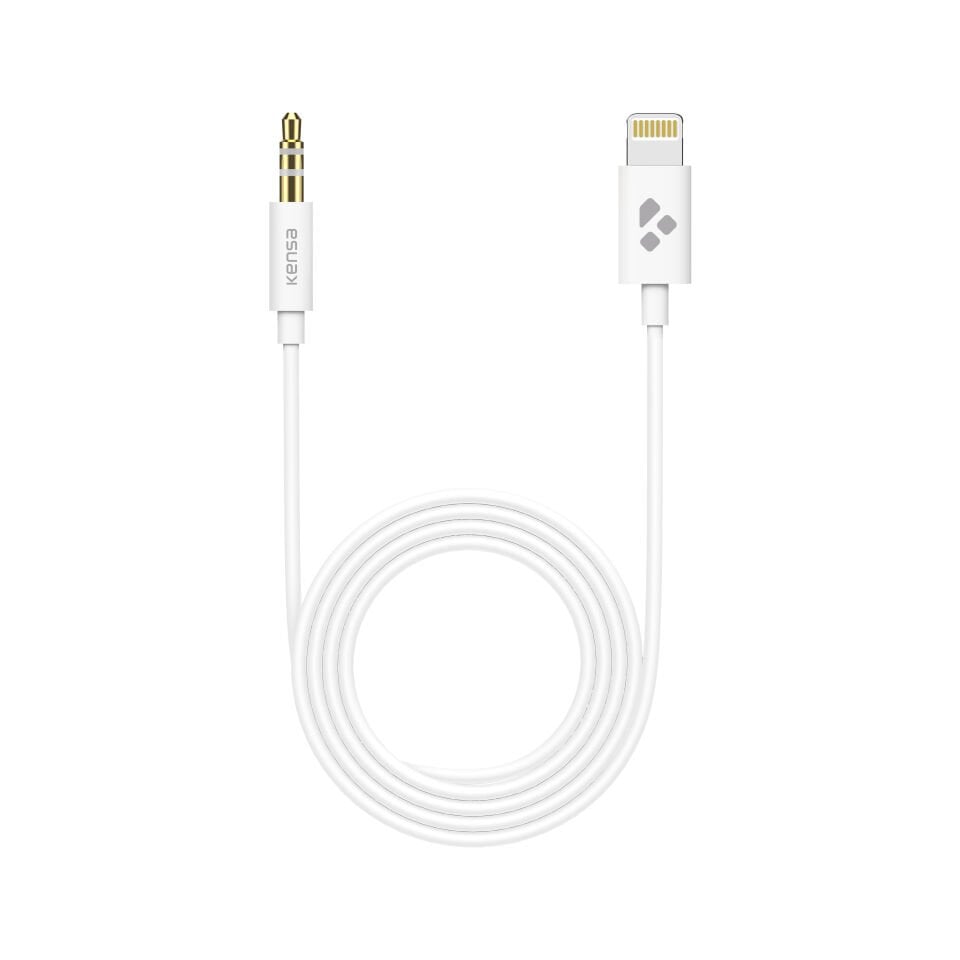 Lightning'den 3.5 mm'ye Stereo Aux Kablosu Beyaz
