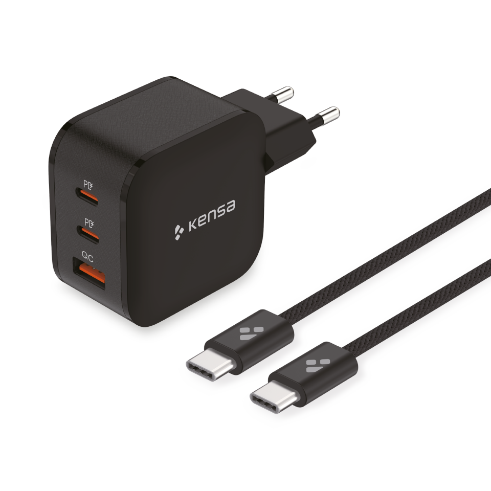 80W Üç Portlu Akıllı Hızlı Şarj Seti