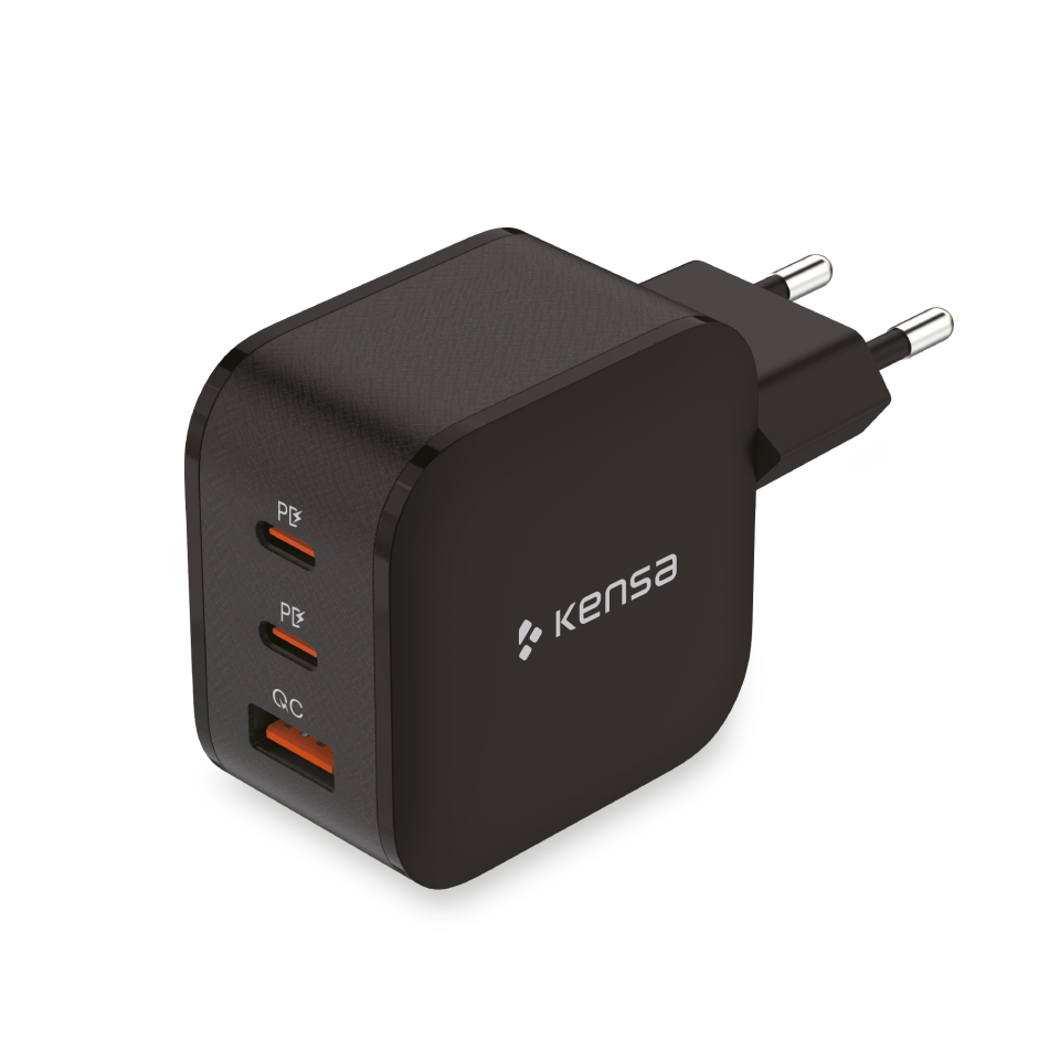 80W Üç Portlu Akıllı Hızlı Şarj Adaptörü