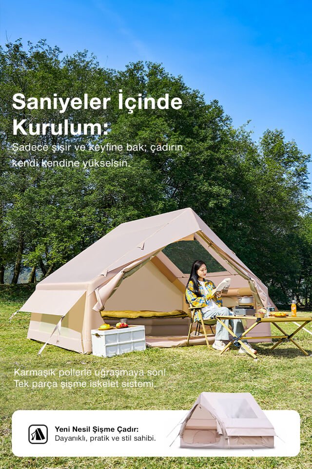6 Kişilik Şişme Kamp Çadırı