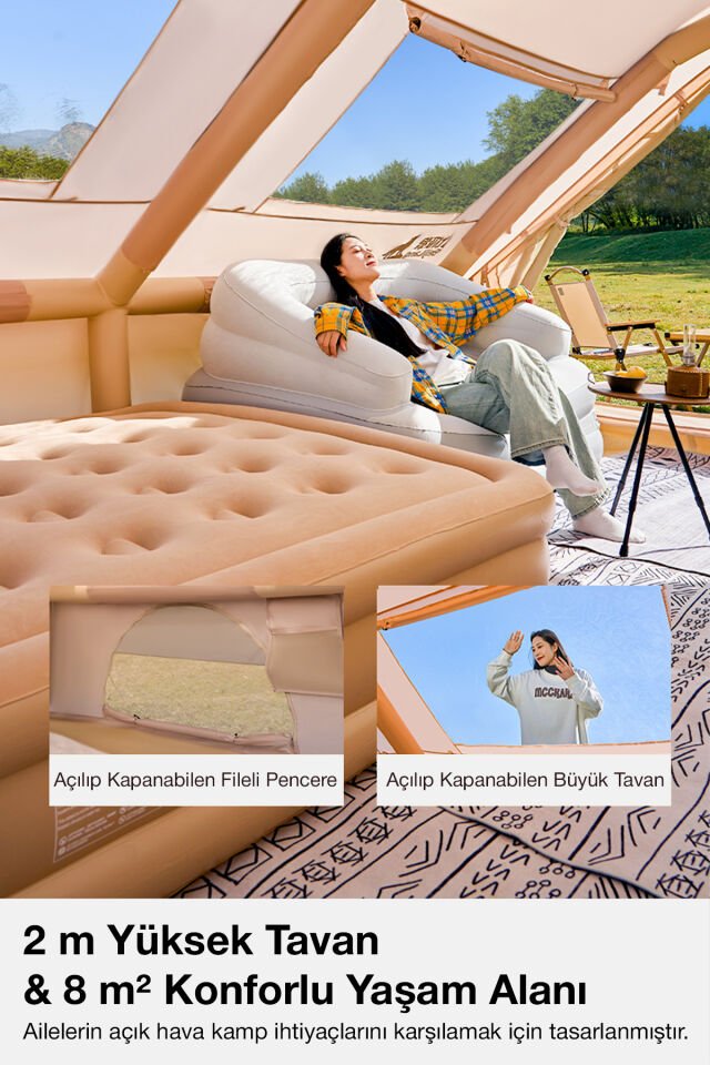 6 Kişilik Şişme Kamp Çadırı