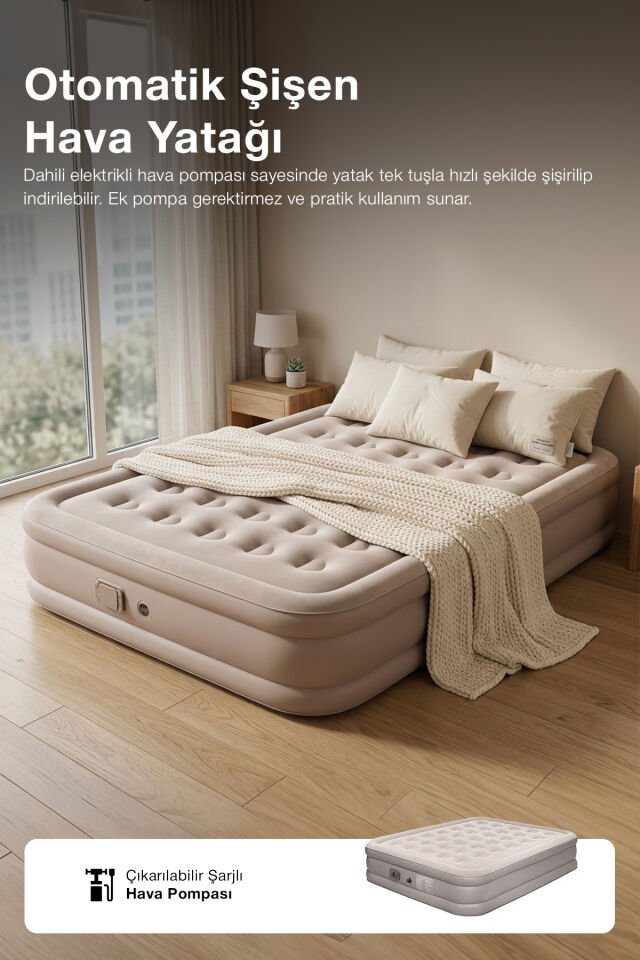 Çift Kişilik Ortopedik Şişme Yatak