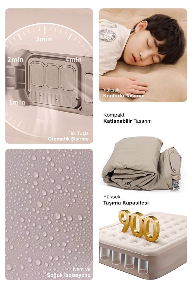 Çift Kişilik Ortopedik Şişme Yatak