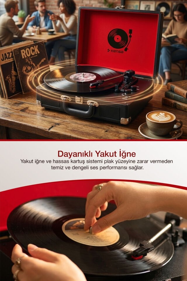 Valiz Tipi Vinil Plak Çalar