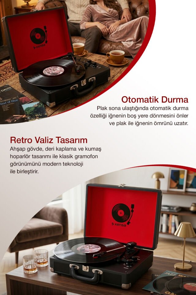 Valiz Tipi Vinil Plak Çalar