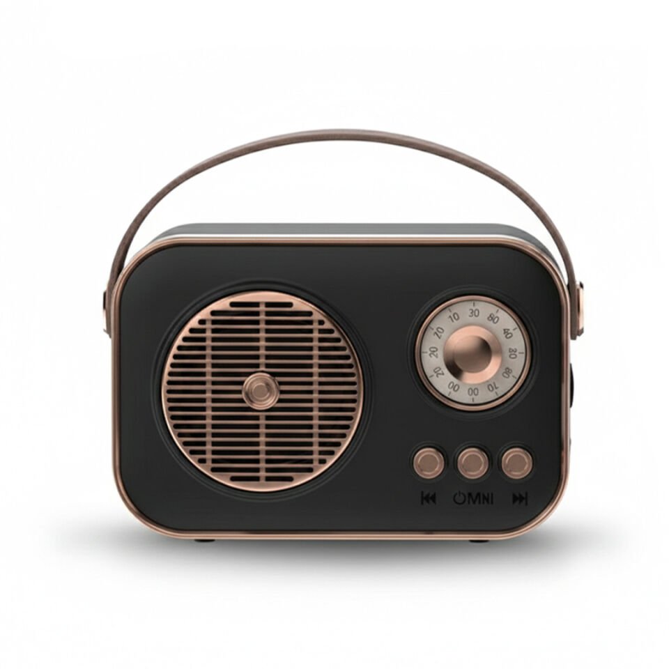 Taşınabilir FM/AM/SW Bluetooth Nostaljik Speaker Siyah