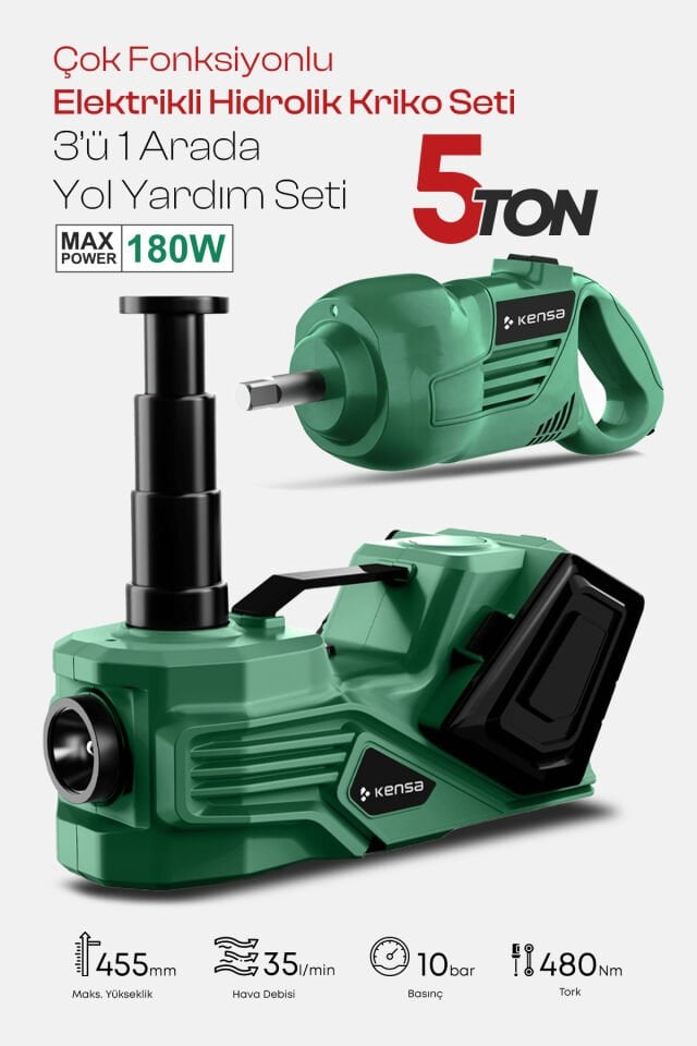 Çok Fonksiyonlu Elektrikli Hidrolik Kriko Seti
