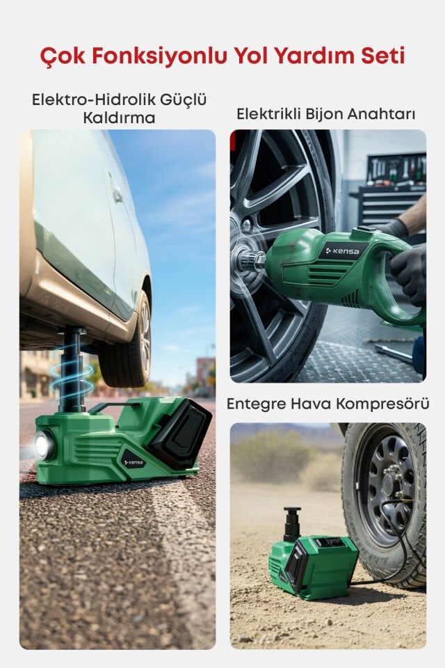 Çok Fonksiyonlu Elektrikli Hidrolik Kriko Seti