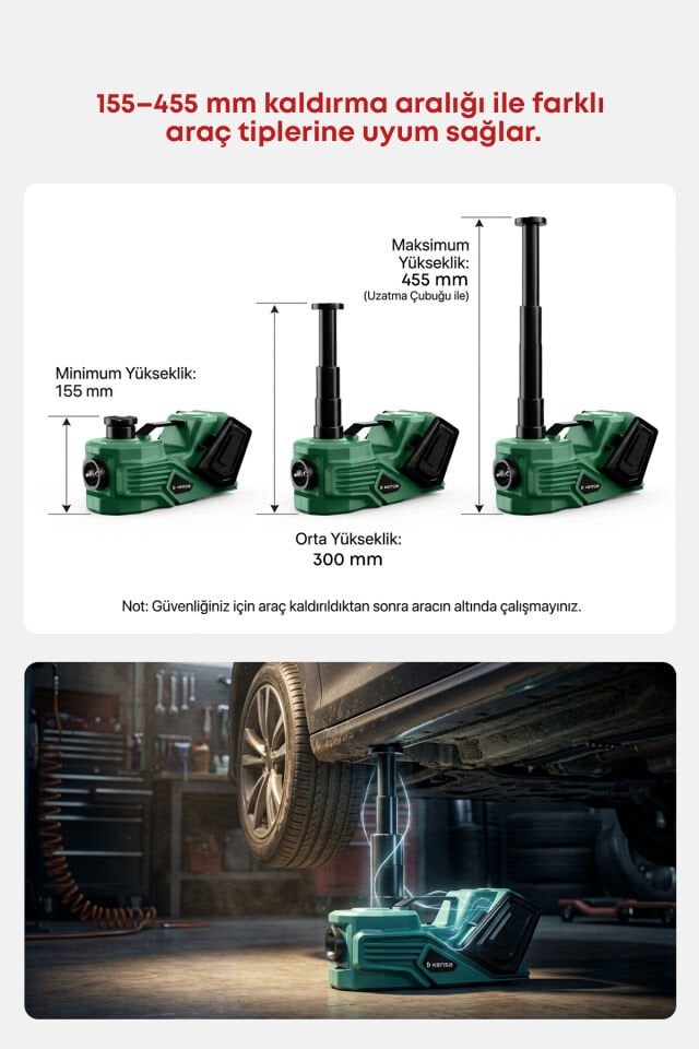 Çok Fonksiyonlu Elektrikli Hidrolik Kriko Seti