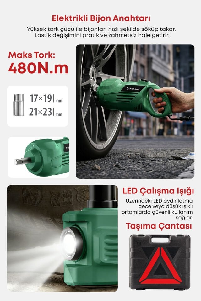 Çok Fonksiyonlu Elektrikli Hidrolik Kriko Seti