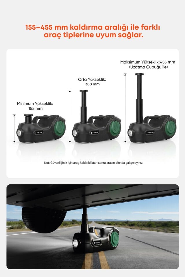 Hidrolik Kriko ve Elektrikli Bijon Anahtarı Seti