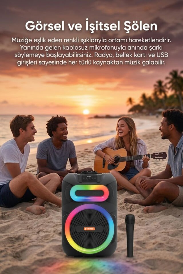 25W Taşınabilir Hoparlör Seti