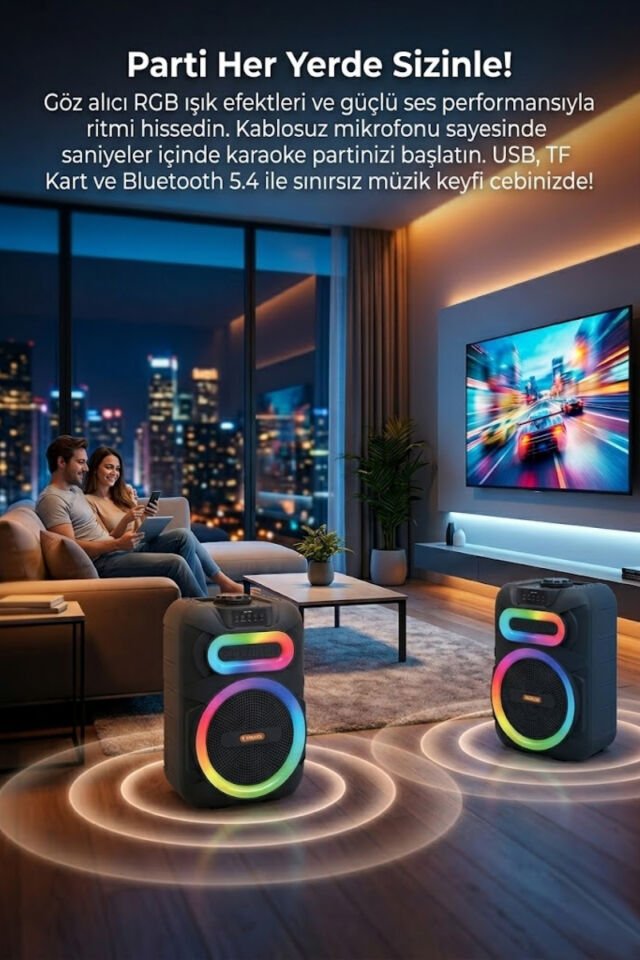 25W Taşınabilir Hoparlör Seti