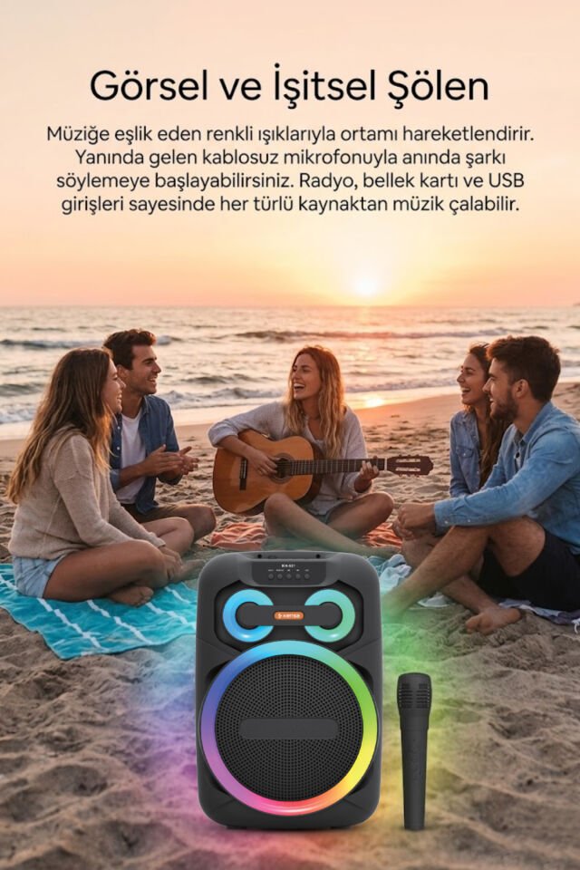 50W Taşınabilir Hoparlör